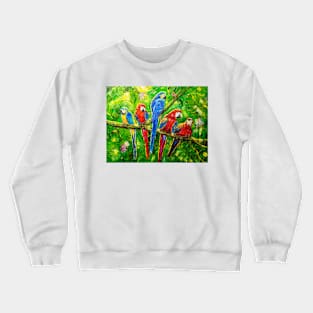 Parrots in the jungle Crewneck Sweatshirt